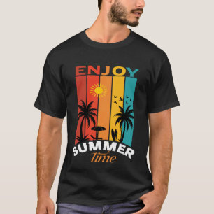 Genieße das Retro-Strand-T-Shirt für den Sommer T-Shirt