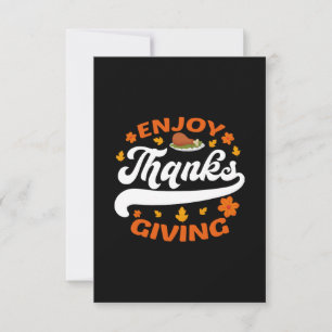 genieße das Thanksgiving-Essen Truthahn dankbar Dankeskarte