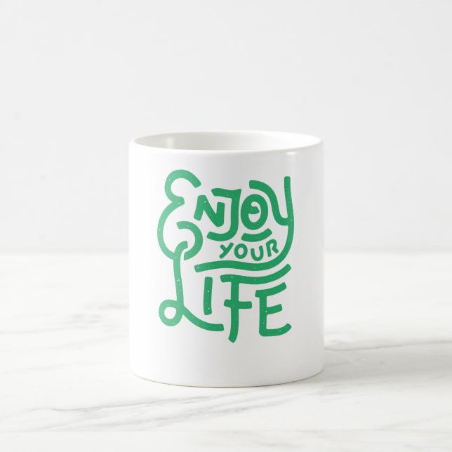 Genieße dein Leben Kaffeetasse (Mittel)