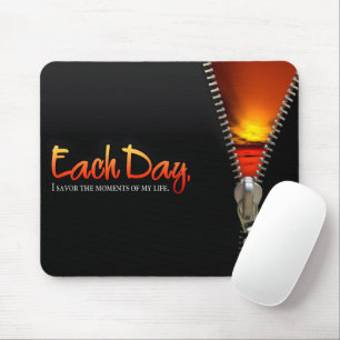 "Genieße die Momente" Motivationsaffirmation Mousepad