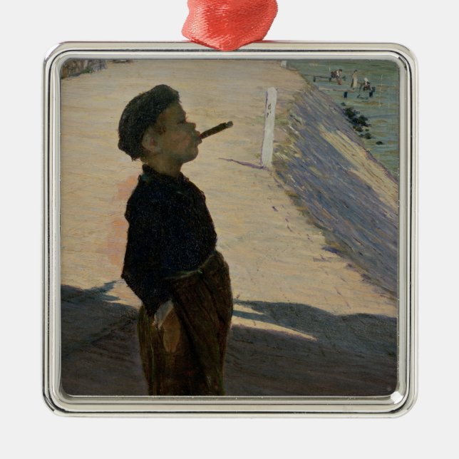 Genießen des Lebens, Volendam, Zuider Zee Ornament Aus Metall (Vorne)