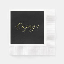 "Genießen" individuell anpassbares Papier Napkin