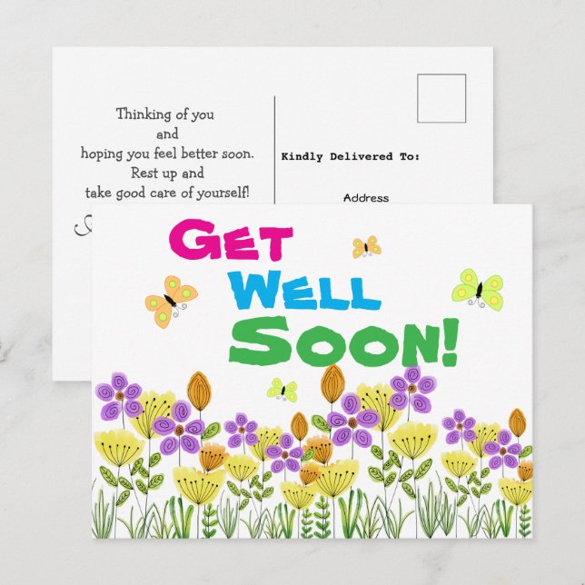 Genießen Sie bald die Farben Postkarte (Vorne/Hinten)