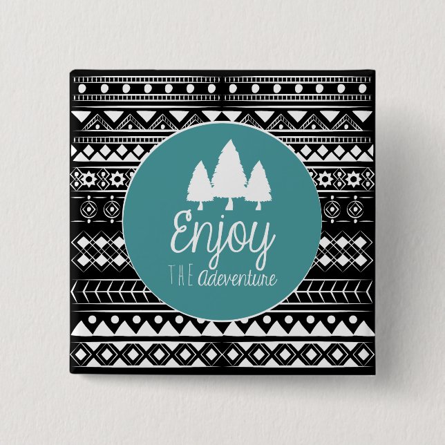Genießen Sie das Abenteuer Boho Button (Vorderseite)