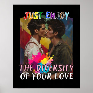 Genießen Sie das Diversity Ihrer Liebe - Mann Poster