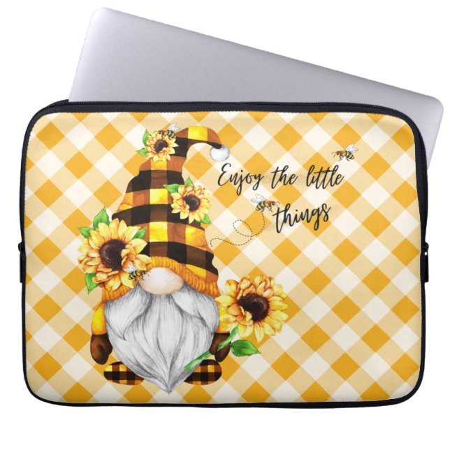 Genießen Sie das Kleine Ding Sonnenblumen-Genom Laptopschutzhülle (Vorderseite)