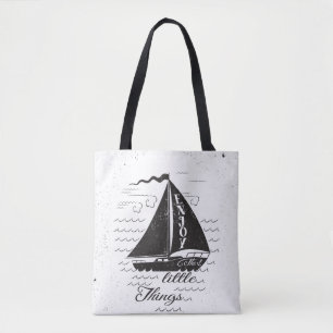 Genießen Sie das Kleinigkeits-Plakat Tasche