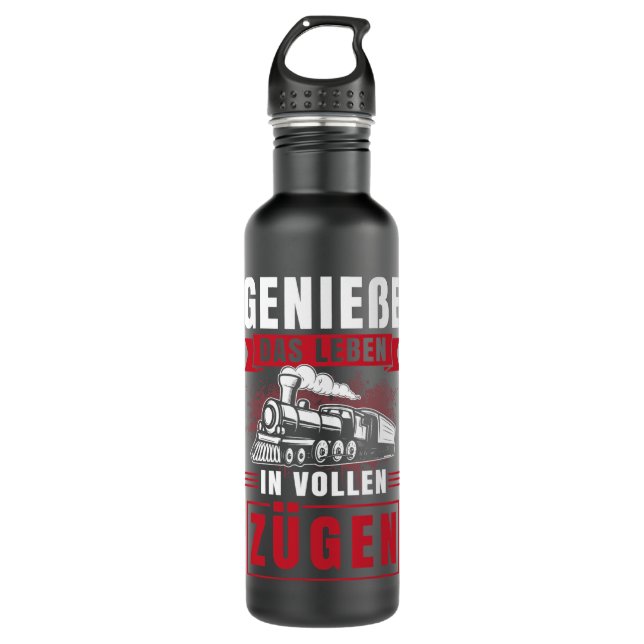 Genießen Sie das Leben im gesamten Sprichwort des  Edelstahlflasche (Vorderseite)