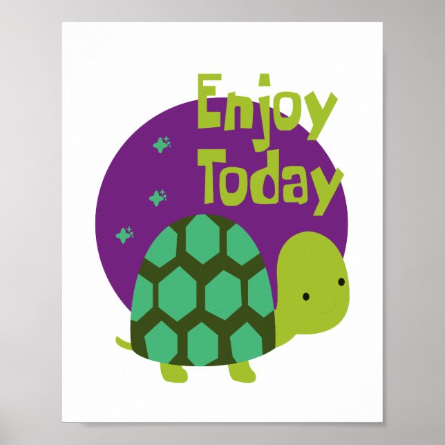 Genießen Sie das Leben Kawaii niedliche lustige Gr Poster (Vorne)