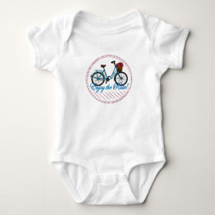 Genießen Sie das Ride Blue Bicycle Baby Strampler