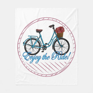 Genießen Sie das Ride Blue Bicycle Fleecedecke