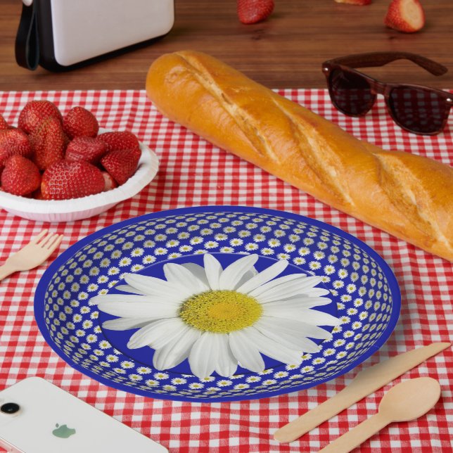 Genießen Sie das Shasta Daisy Beauty Pappteller (Picknick)