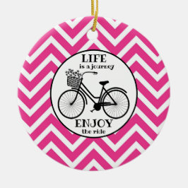 Genießen Sie das Zickzack Fahrradangebot in Rosa Keramik Ornament