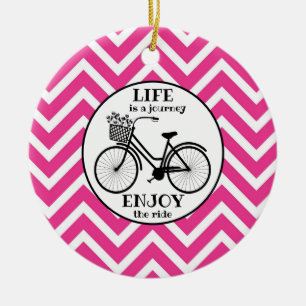 Genießen Sie das Zickzack Fahrradangebot in Rosa Keramik Ornament