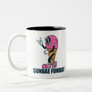 Genießen Sie den Geschmack der heißen Hunde Zweifarbige Tasse