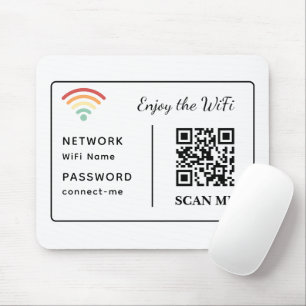 Genießen Sie den WiFi QR Code Netzwerknamen und Ke Mousepad