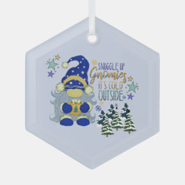 Genießen Sie den Winterurlaub in Gnomies Ornament Aus Glas