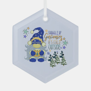 Genießen Sie den Winterurlaub in Gnomies Ornament Aus Glas