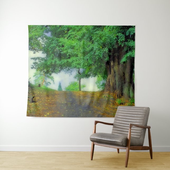 Genießen Sie die atemberaubende Landschaft. Wandteppich (Beispiel (Horizontal))
