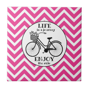 Genießen Sie die Fahrt   Fahrrad mit Motivierend B Fliese