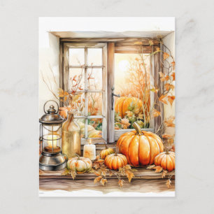 Genießen Sie die Farben des Herbstes glücklicher Postkarte