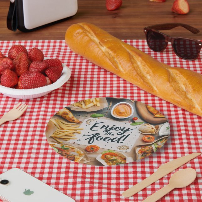 Genießen Sie die Food Pizza 2 Pappteller (Picknick)