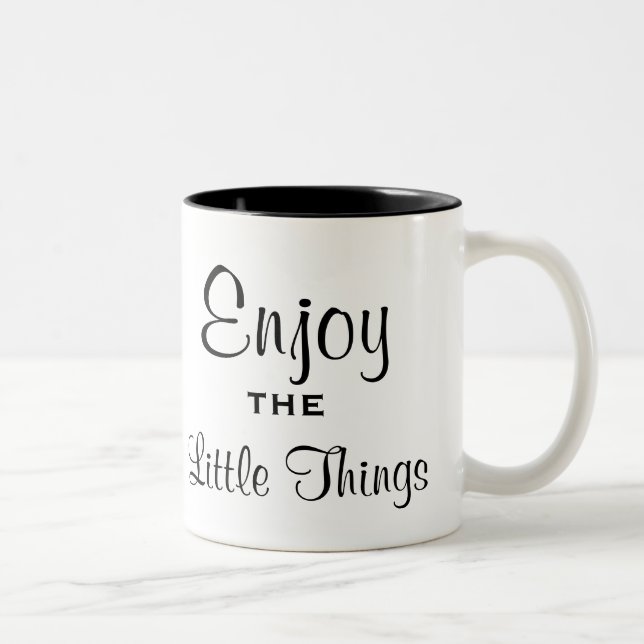 Genießen Sie die kleine Sache-Tasse Zweifarbige Tasse (Rechts)