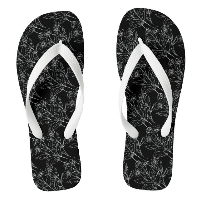Genießen Sie die Kleinen Dinge Blume Flip Flops (Fußbett)