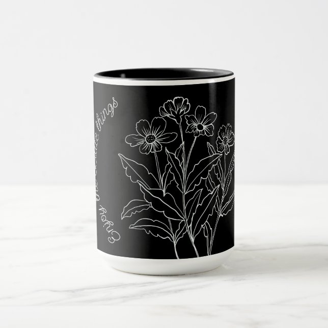 Genießen Sie die Kleinen Dinge Blume Tasse (Zentrum)