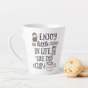 Genießen Sie die kleinen Dinge im Leben wie Kaffee Milchtasse