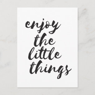 Genießen Sie die kleinen Dinge - Inspiration Postc Postkarte