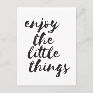 Genießen Sie die kleinen Dinge - Inspiration Postc Postkarte