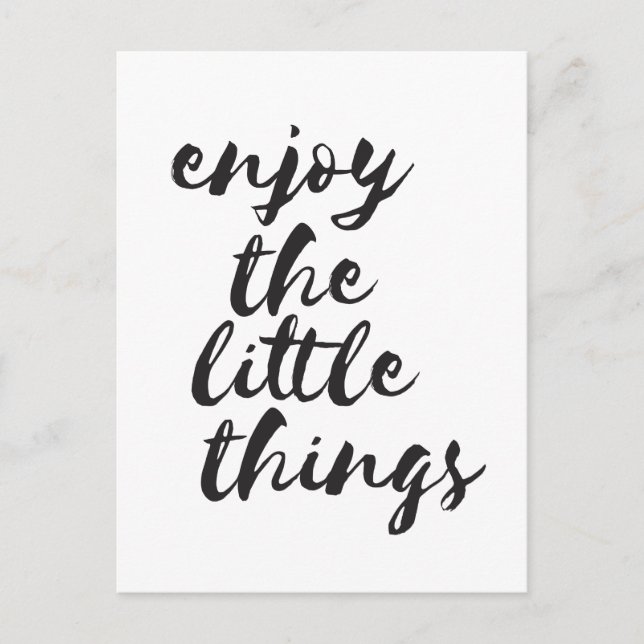 Genießen Sie die kleinen Dinge - Inspiration Postc Postkarte (Vorderseite)