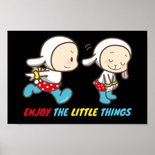 GENIESSEN SIE DIE KLEINEN DINGE niedlich lustig mo Poster