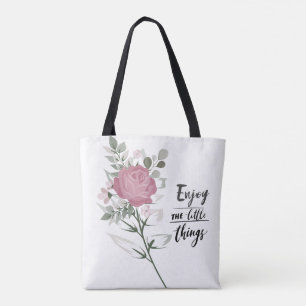 Genießen Sie die kleinen Dinge Zitat Dankbarkeit s Tasche