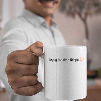 Genießen Sie die kleinen Dinge Zitat Jumbo-Tasse