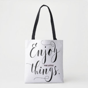 Genießen Sie die Kleinigkeiten moderner Kalligrafi Tasche