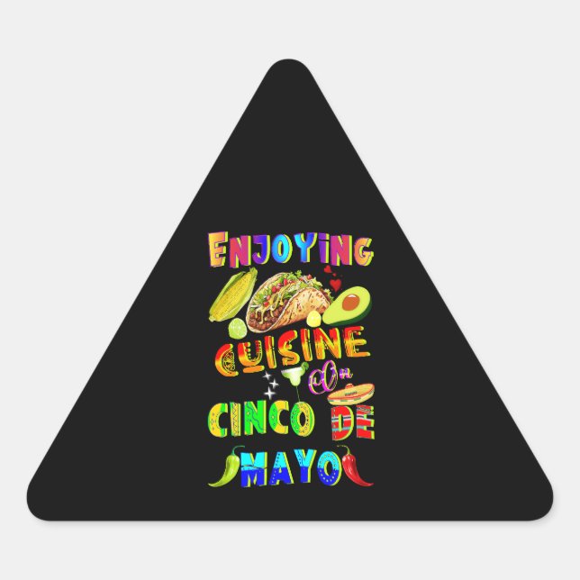 Genießen Sie die Küche im Cinco de Mayo Dreieckiger Aufkleber (Vorderseite)