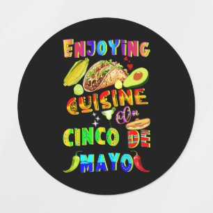 Genießen Sie die Küche im Cinco de Mayo Etiketten