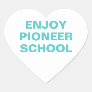 Genießen Sie die Pioneer Schule JW Herz-Aufkleber