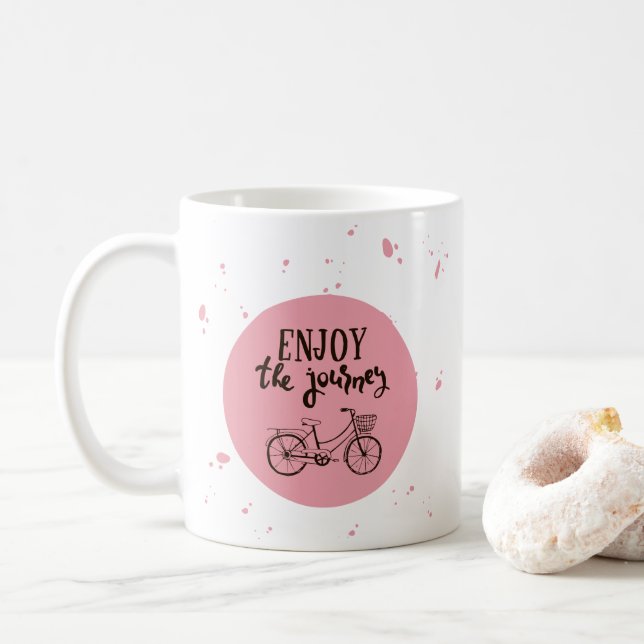 Genießen Sie die Reise Kaffeetasse (Mit Donut)