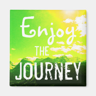 Genießen Sie die Reise mit dem Gelben Himmel Magnet