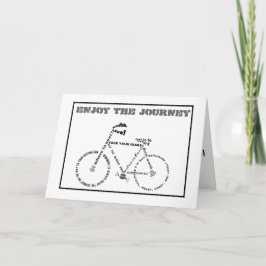 Genießen Sie die Reise, Words Bicycle, Abschluss Karte