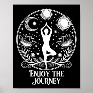 Genießen Sie die Reise Yoga Himmelsmeditation Frie Poster