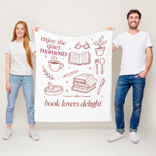 Genießen Sie die ruhigen Momente Buchliebhaber Fle Fleecedecke