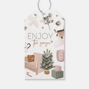 Genießen Sie die rustikale Jahreszeit frohe Weihna Geschenkanhänger