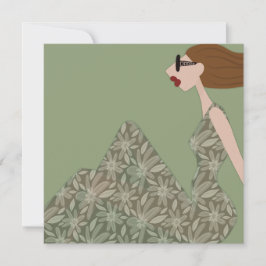 Genießen Sie die sanfte Brise Fashion Illustration Einladung
