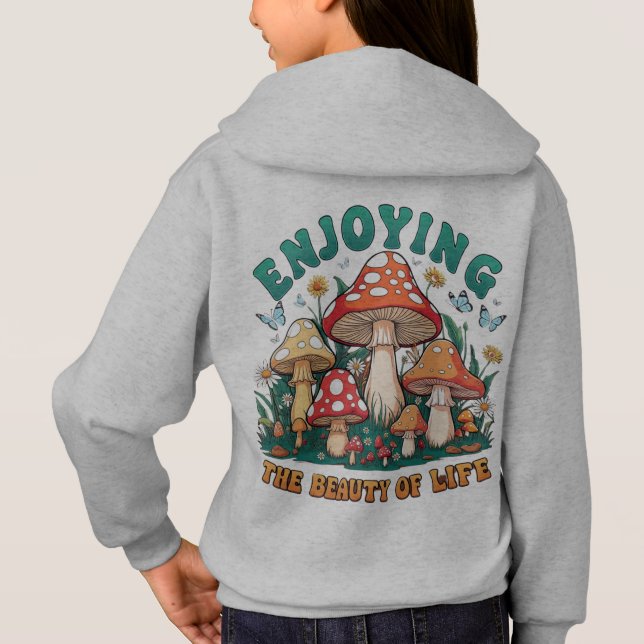 genießen Sie die Schönheit des Lebens Mädchen hood Hoodie (Rückseite)