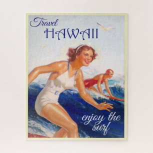 Genießen Sie die Surf Hawaii-Reiseplakat