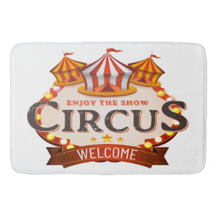 Genießen Sie die Zirkusgeschenkmatte Badematte
